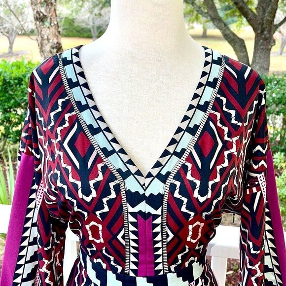Marie Oliver Ikat Long-Sleeve Dress - Picture 3 of 4